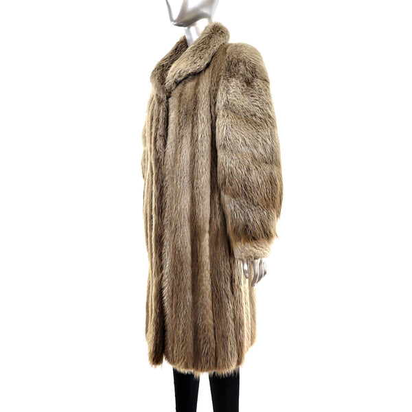 Blonde Beaver Coat- Size M