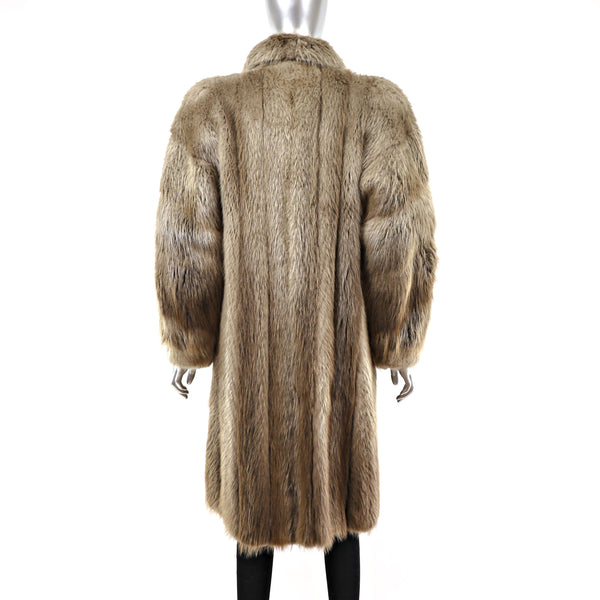 Blonde Beaver Coat- Size M