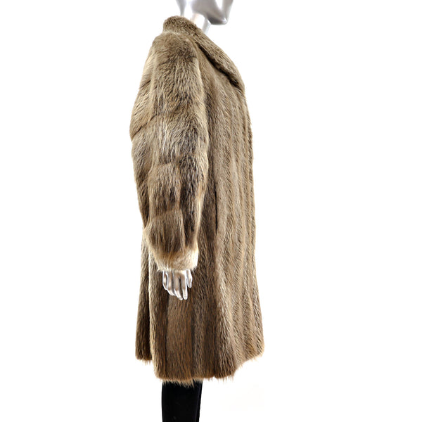 Blonde Beaver Coat- Size M
