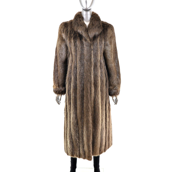 Long Hair Beaver Coat- Size S