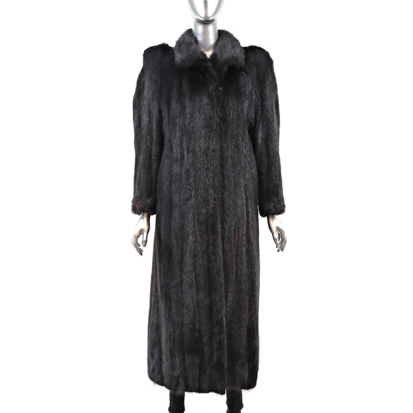 Full Length Beaver Coat- Size M