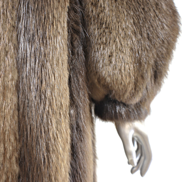 Long Hair Beaver Coat- Size S