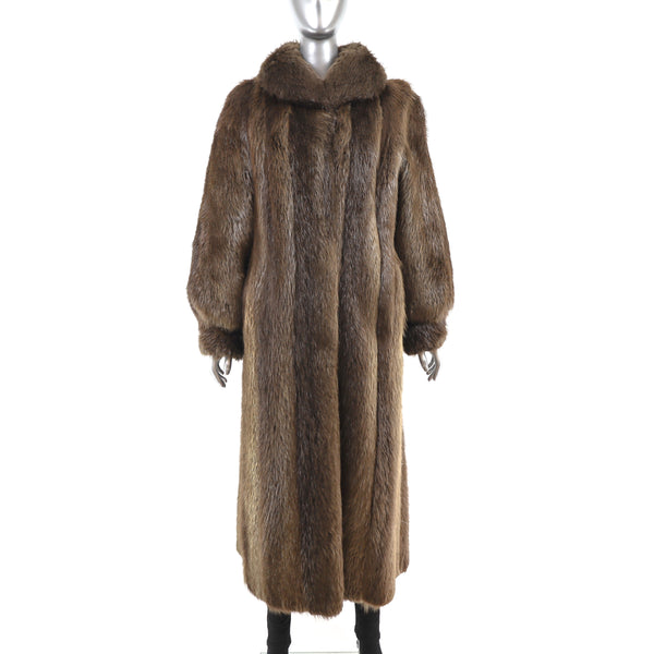 Long Hair Beaver Coat- Size M-L