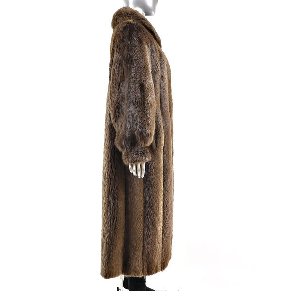 Long Hair Beaver Coat- Size M-L