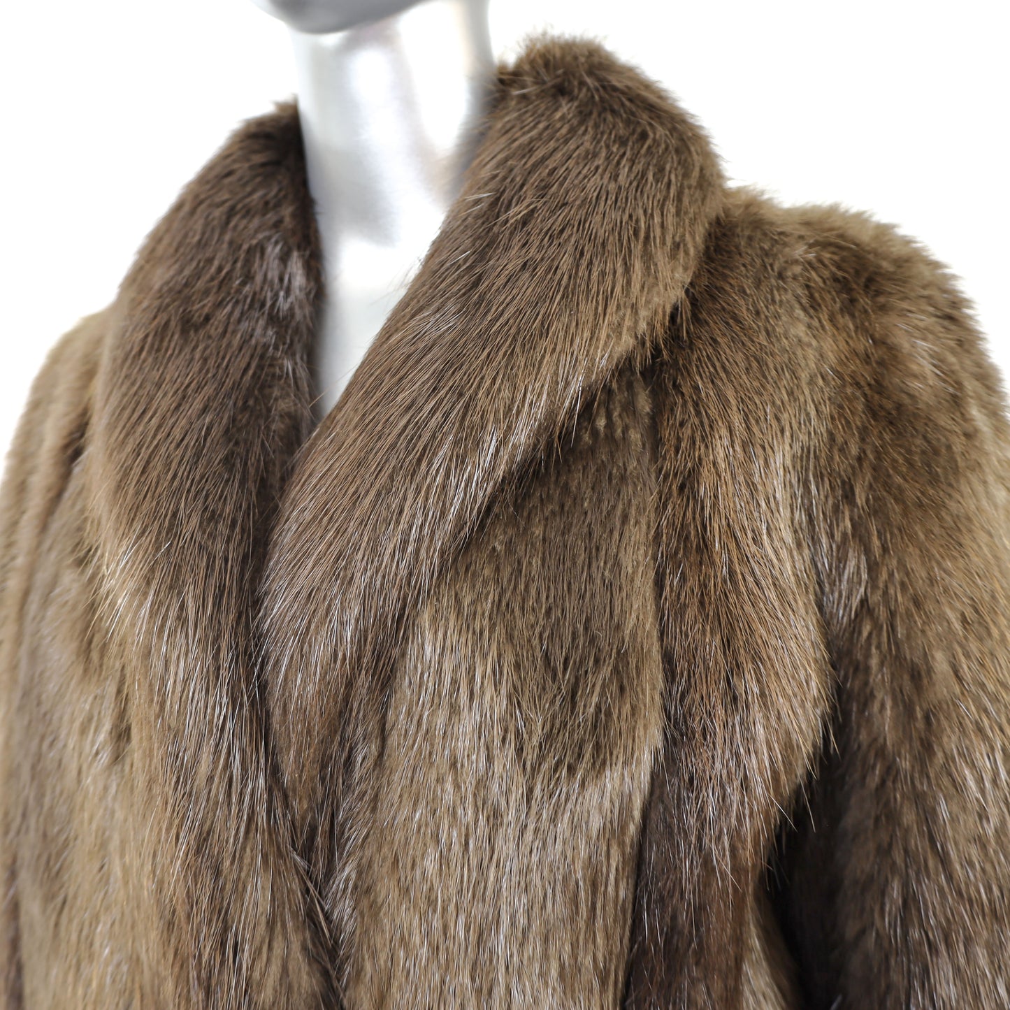 Long Hair Beaver Coat- Size S