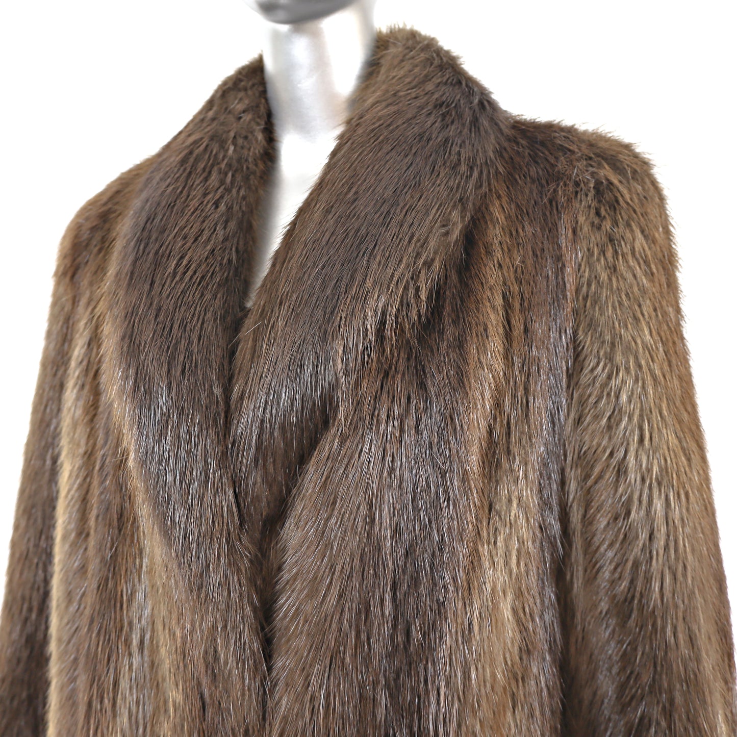 Bloomingdale's Long Hair Beaver Coat- Size M
