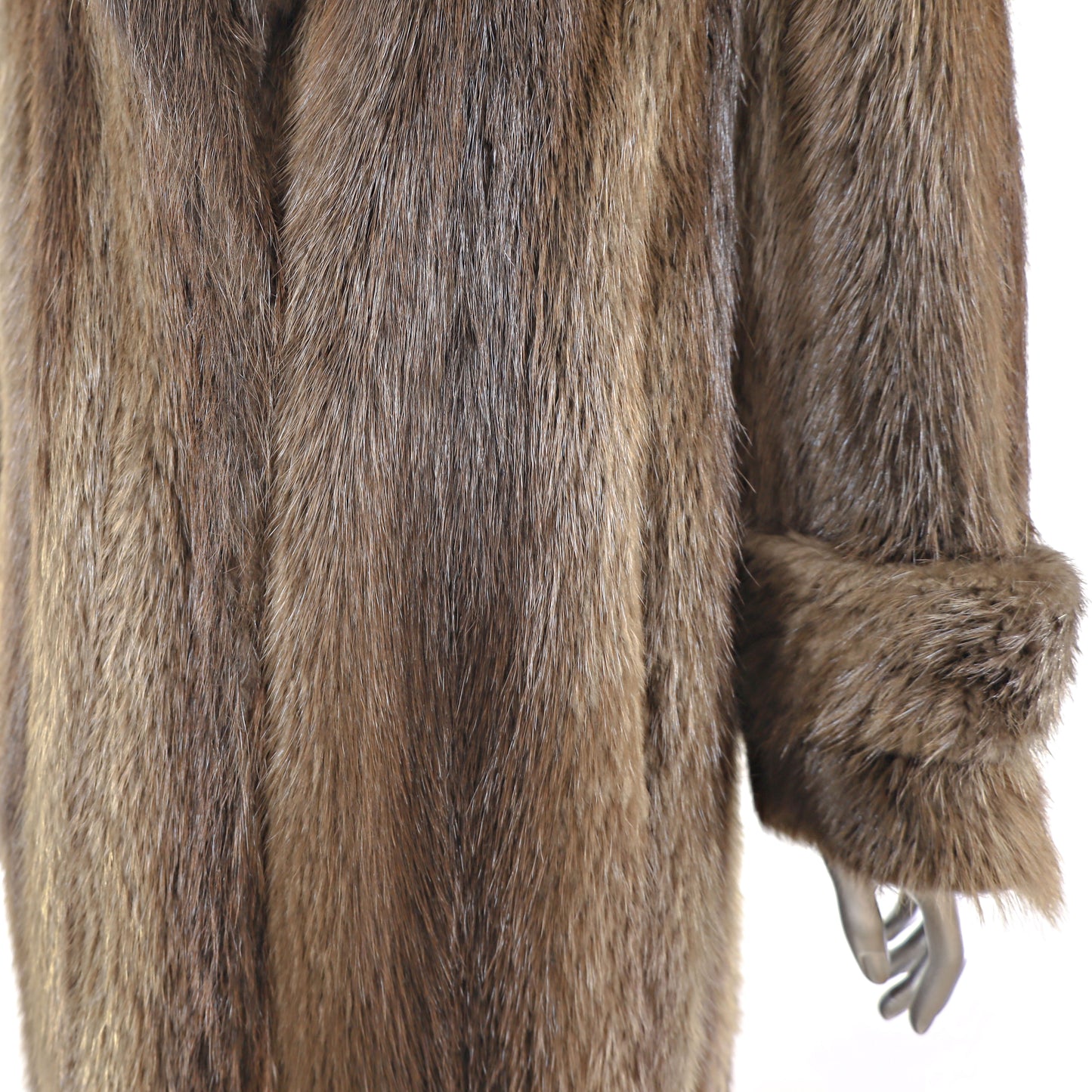 Bloomingdale's Long Hair Beaver Coat- Size M