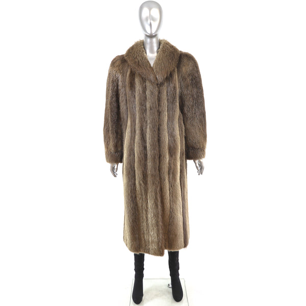 Long Hair Beaver Coat- Size M