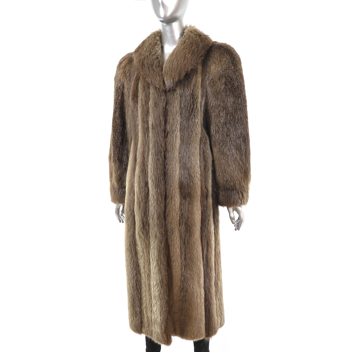 Long Hair Beaver Coat- Size M
