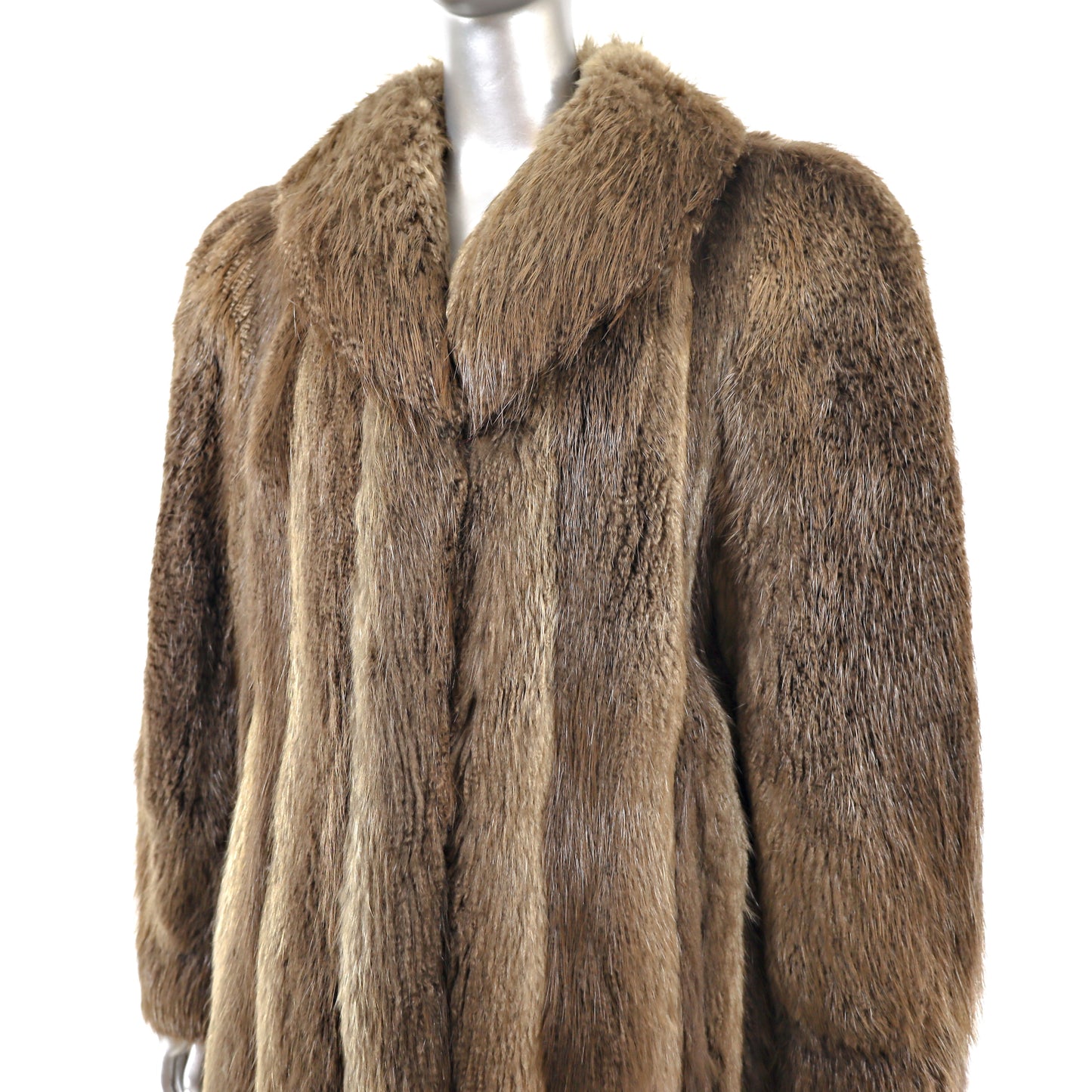 Long Hair Beaver Coat- Size M
