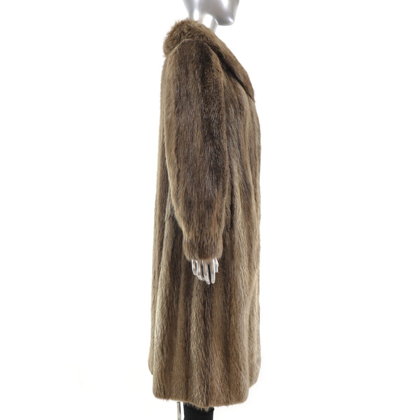 Long Hair Beaver Coat- Size M