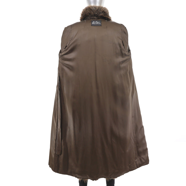 Long Hair Beaver Coat- Size M