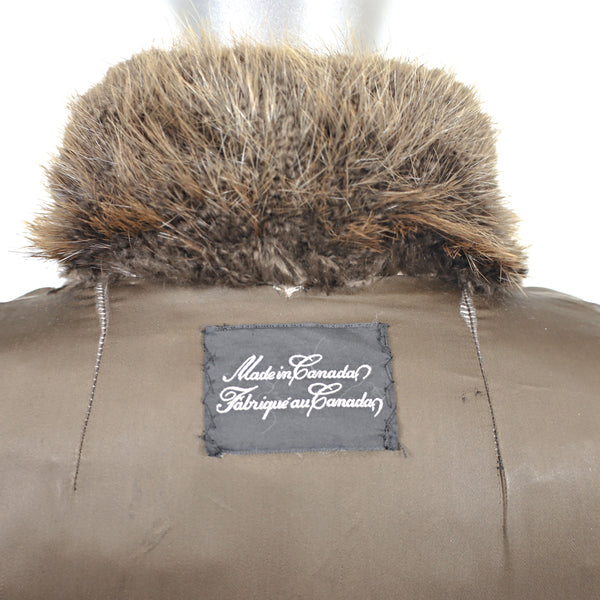 Long Hair Beaver Coat- Size M