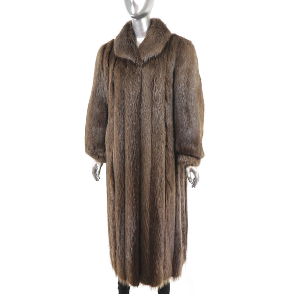 Long Hair Beaver Coat- Size M