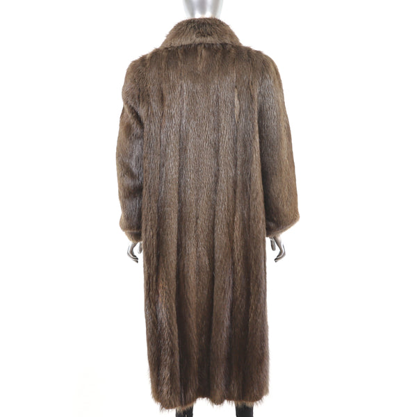 Long Hair Beaver Coat- Size M