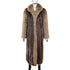 Long Hair Beaver Coat with Fox Tuxedo and Sleeves- Size S-M