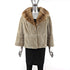 Sheared Beaver Jacket with Mink Collar- Size L