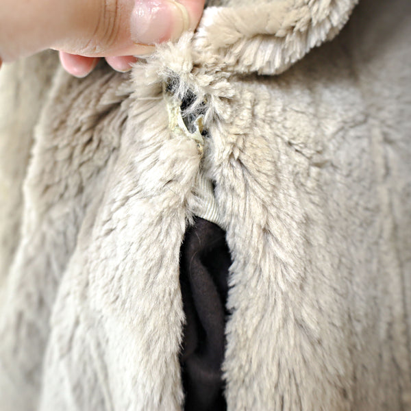 Sheared Beaver Jacket with Mink Collar- Size L