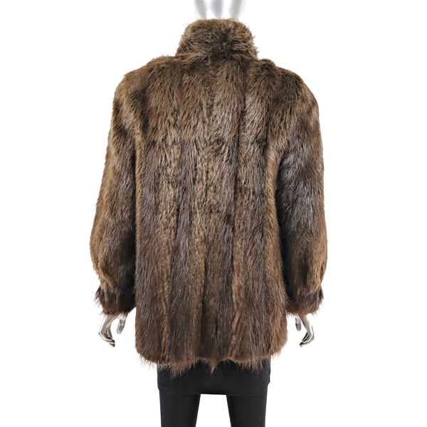 Long Hair Beaver Jacket- Size S
