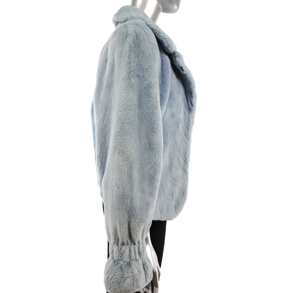 Blue Sheared Beaver Jacket- Size XS