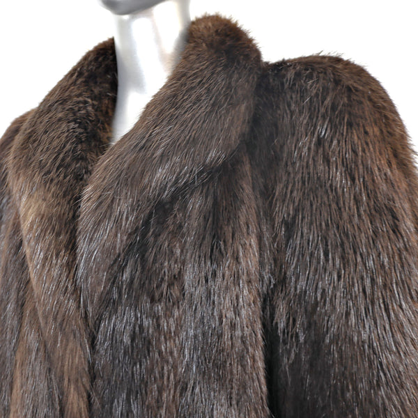 Bloomingdale's Long Hair Beaver Jacket- Size L