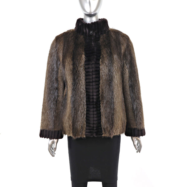 Neiman Marcus Beaver Jacket- Size M