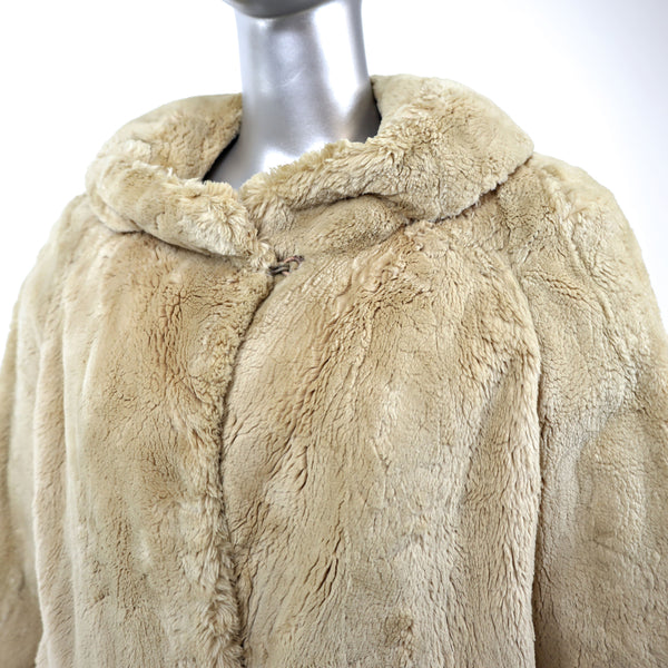 CHRISTIAN DIOR Beige Sheared Beaver Stroller- Size L