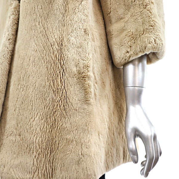 CHRISTIAN DIOR Beige Sheared Beaver Stroller- Size L