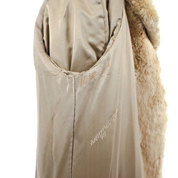CHRISTIAN DIOR Beige Sheared Beaver Stroller- Size L