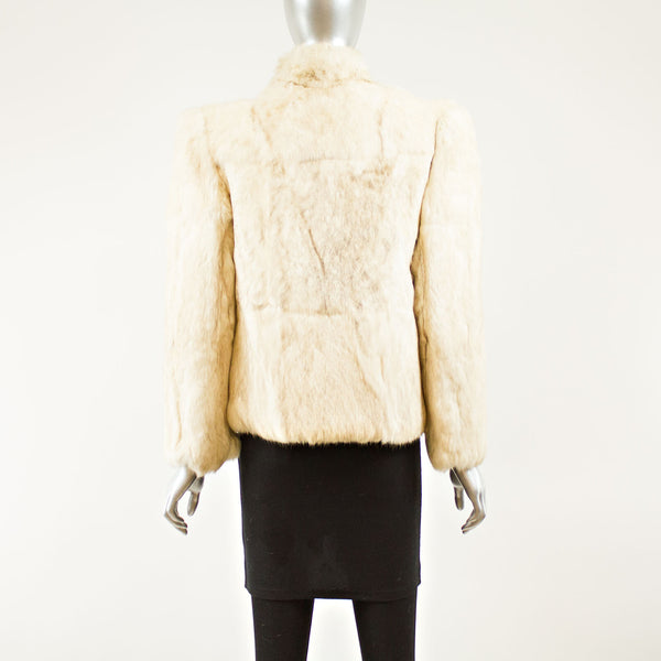 Beige Cream Sheep Skin Jacket - Size S-M ( Vintage Furs)