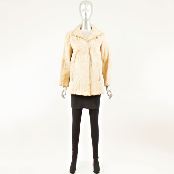 Neiman Marcus Beige Lamb Jacket - Size M ( Vintage Furs)
