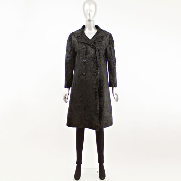 Black Broadtail 7/8 Coat- Size M