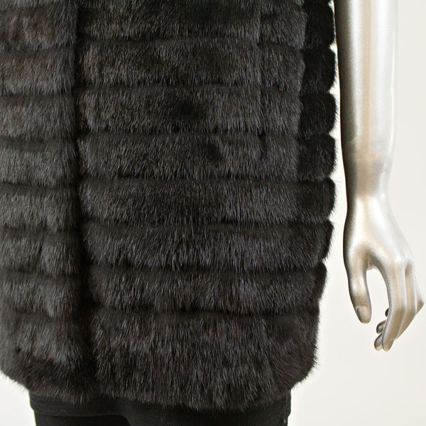 Black Eyelash Cut Mink Vest - Size M (Vintage Furs)