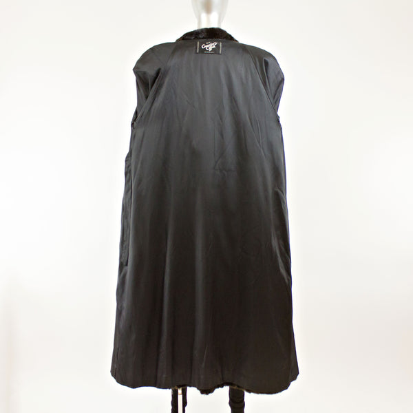 Black Full Length Mink Coat- Size L (Vintage Furs)