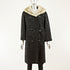 Black persian lamb with blue iris mink collar coat - Size S (Vintage Furs)