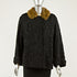 Black Persian lamb with mink collar jacket - Size S (Vintage Furs)