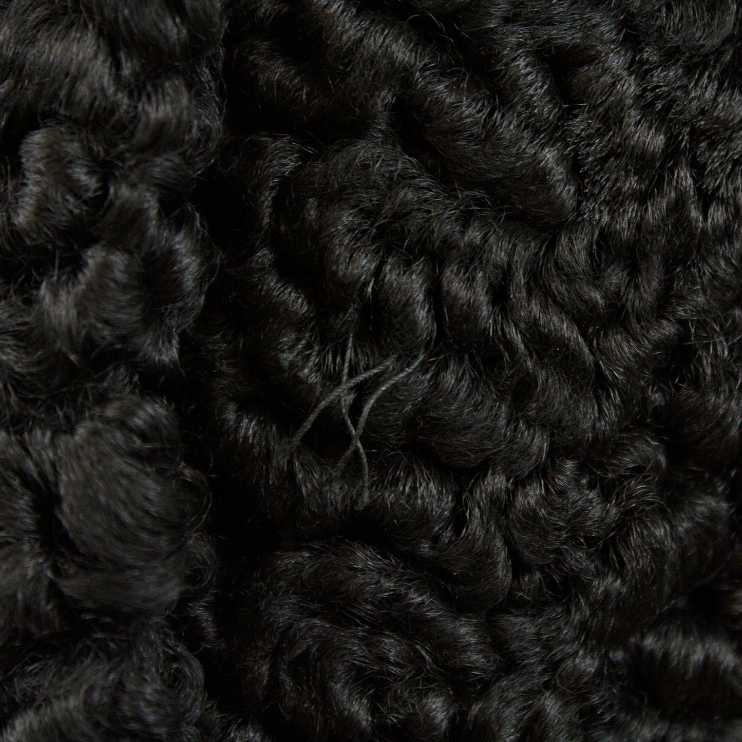 Black Persian Lamb with Mink Collar Jacket - Size S