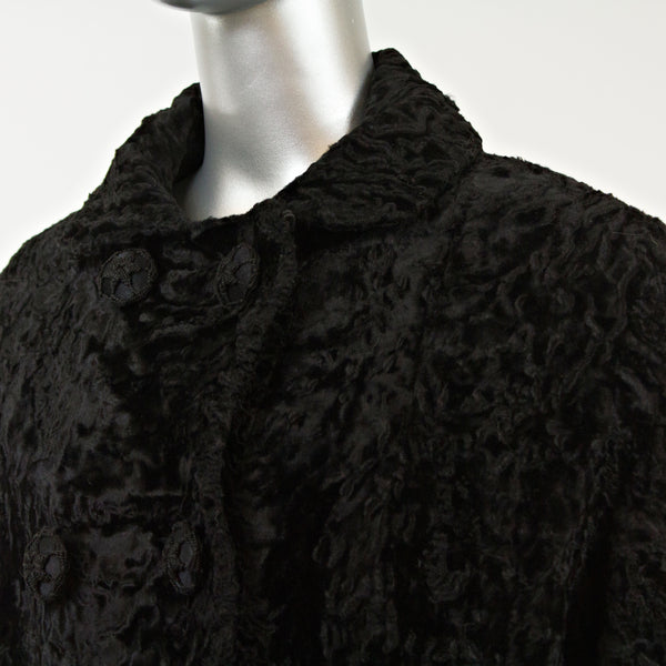 Black Persian Lamb 3/4 Coat- Size M-L (Vintage Furs)