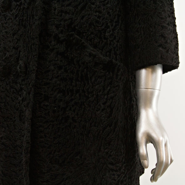 Black Persian Lamb 3/4 Coat- Size M-L (Vintage Furs)