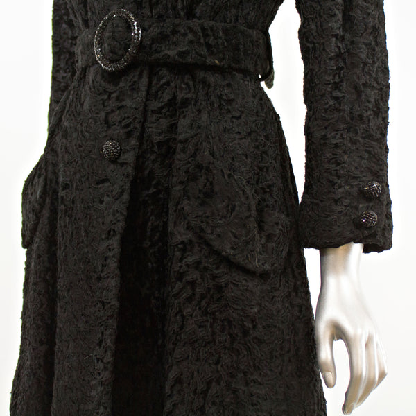 Black Persian Lamb Coat- Size XXS