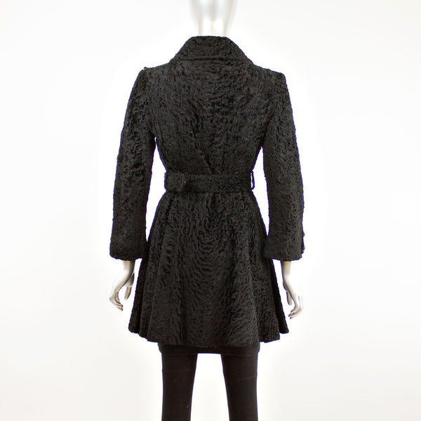 Black Persian Lamb Coat- Size XXS