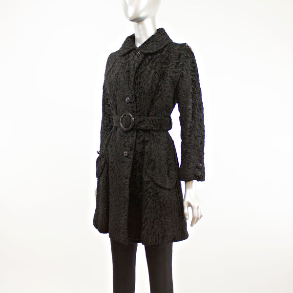 Black Persian Lamb Coat- Size XXS