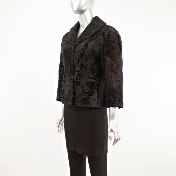 Black Persian Lamb Jacket- Size M