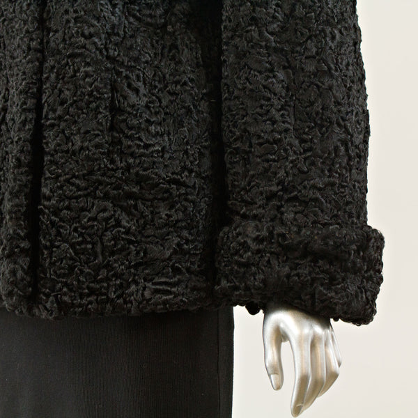 Black Persian Lamb Jacket - Size M-L (Vintage Furs)