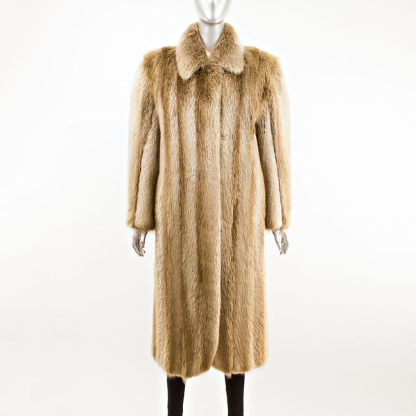 Blonde Beaver Coat- Size S
