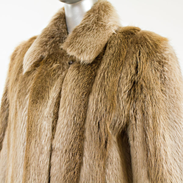 Blonde Beaver Coat- Size S