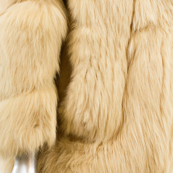 Blush Fox Jacket- Size M-L (Vintage Furs)