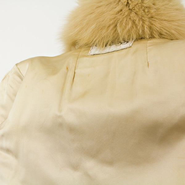 Blush Fox Jacket- Size M-L (Vintage Furs)