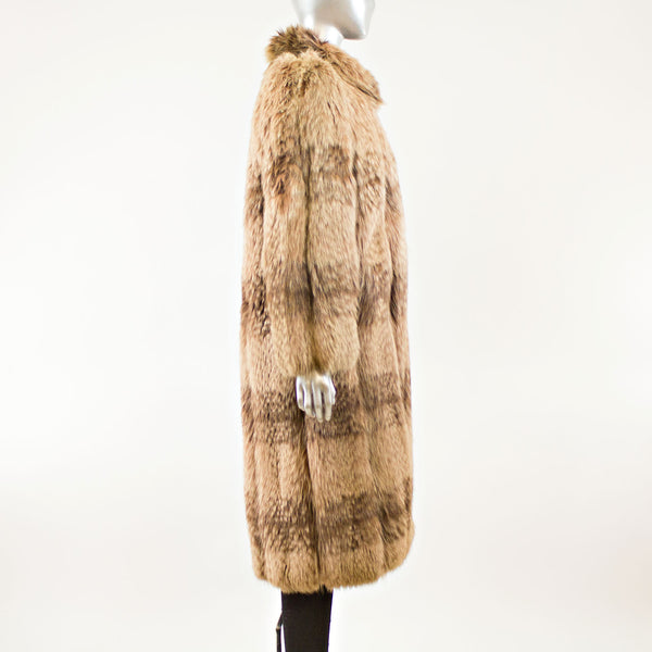 Brown Fox Coat - Size M (Vintage Furs)