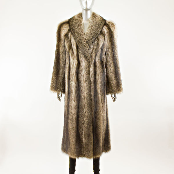 Brown Raccoon Coat - Size S (Vintage Furs)